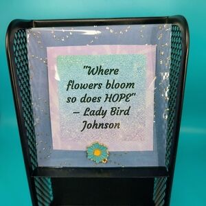 Handmade Inspirational Quotes with Charm! Nursing Home Crafts! Flower Hope
